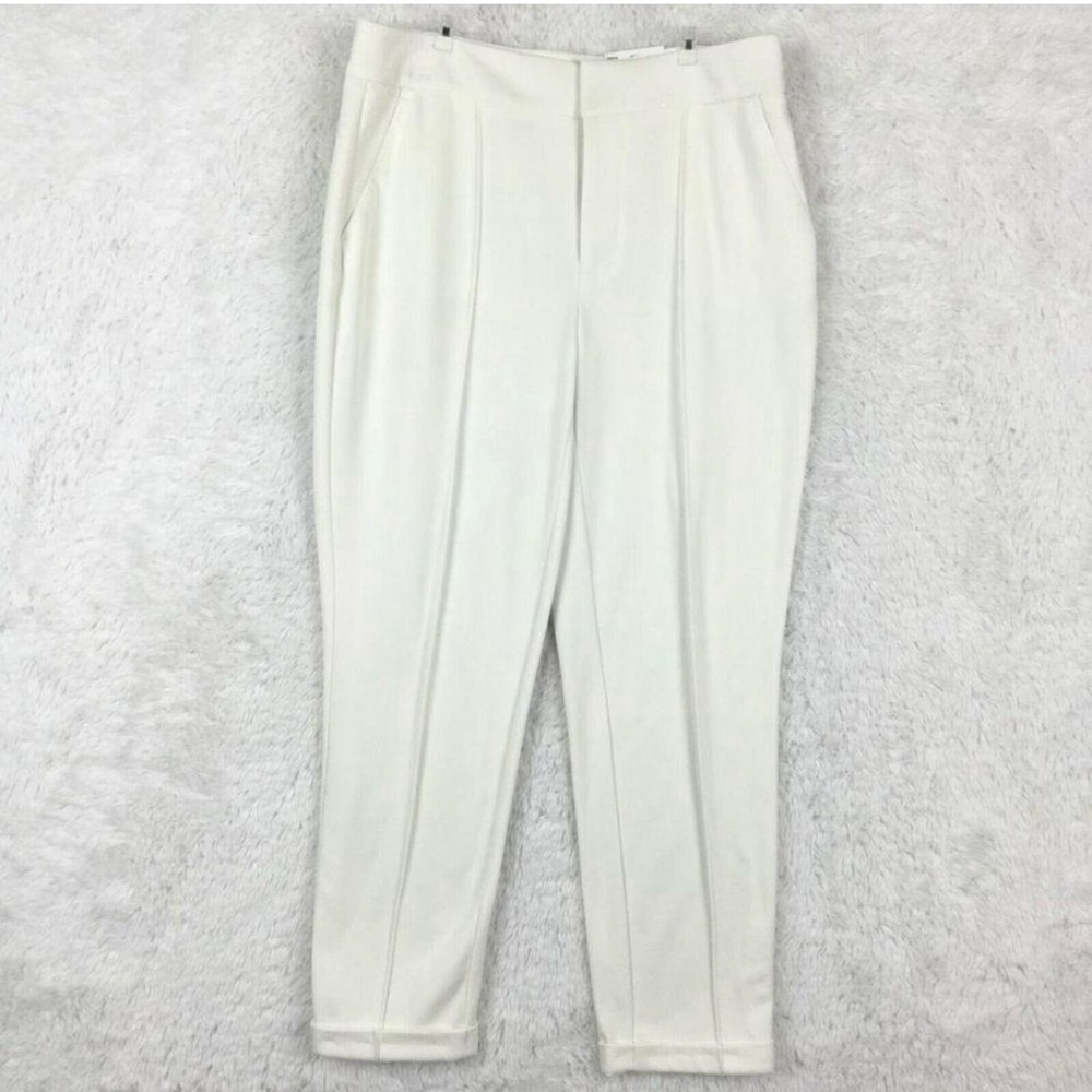 Nine W. women’s size‎ 14 taper fit Daisy crew cuffed hem trousers, ivory